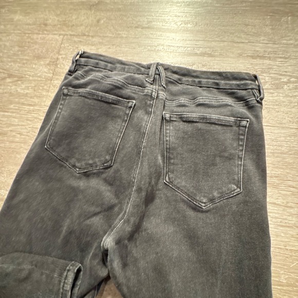 Good American Jeans Womens 12 / 31 Black Denim Organic Cotton Lounge 29x26 Adult - Picture 6 of 11